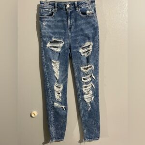American Eagle Outfitters Ripped Blue Mom Jeans